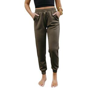 Mono B Luxe Joggers Olive Drab Small NWT